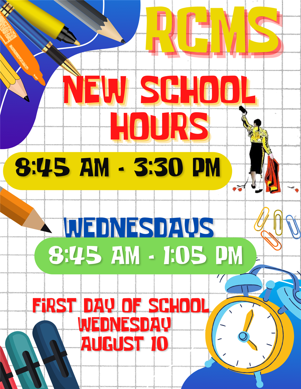  New School Hours 